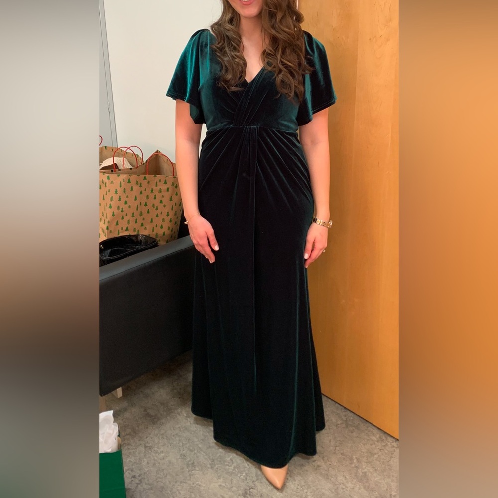 Revelry green velvet dress
